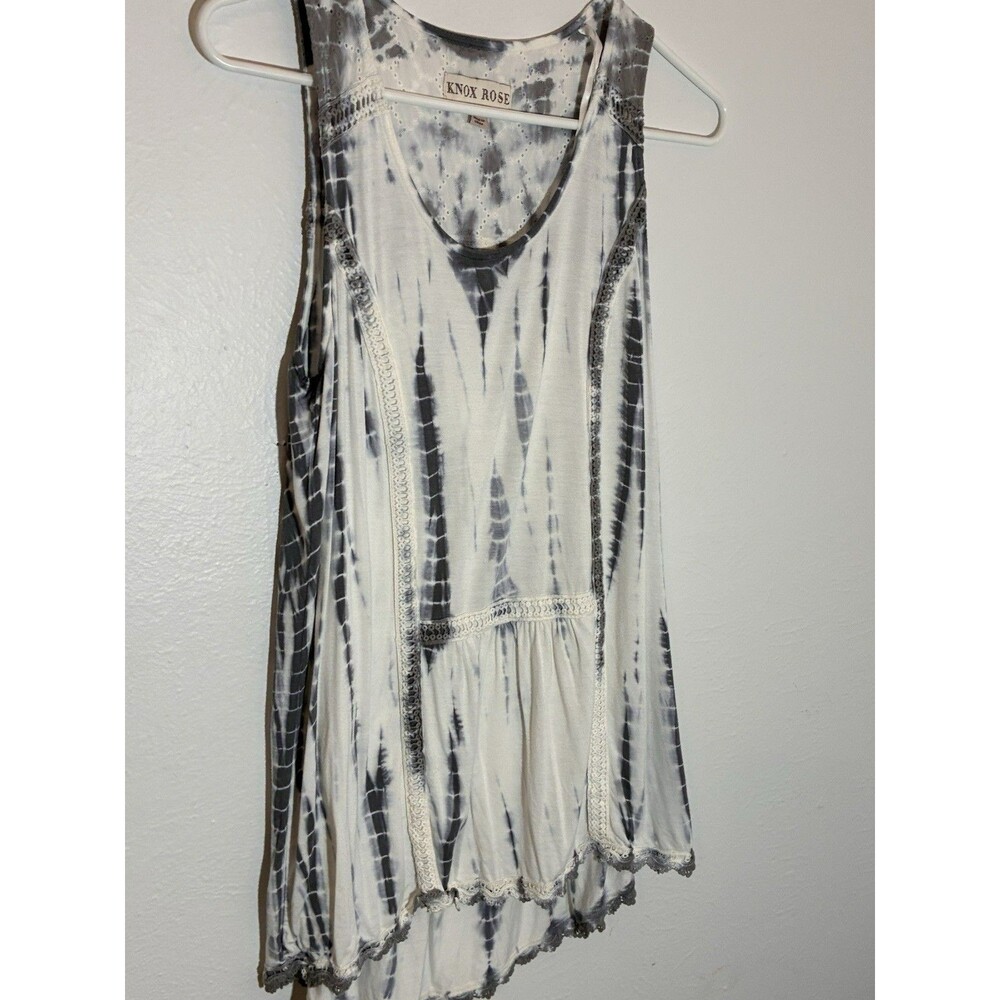 Knox Rose Top Size Small S Blue White Sleeveless Top Boho High Low